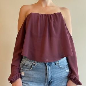 Off shoulder crop top